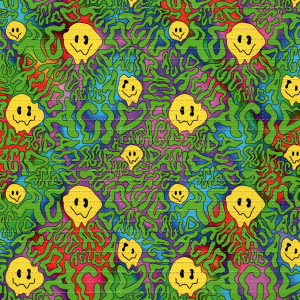 Melted Smiley LSD Tab